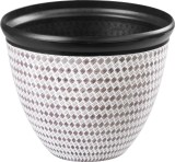 Ghiveci Strend Pro Marble, model marmura, 37x30 cm, maro