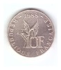 Moneda Franta 10 francs/franci 1988 Roland Garros (1888-1988), tipul B, stare foarte buna, curata, Europa, Bronz-Aluminiu