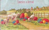 1927 CP Felicitare de Paște Paști / Christos a &Icirc;nviat / circulată Tulcea- Focșani, către Coman Georgescu / Editura Librariei SOCEC
