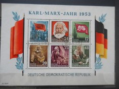 1953 BLOC DDR STAMPILAT COTA 205$
