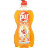 Detergent de Vase Lichid PUR Power 5 Orange&amp;Grapefruit, 450 ml, Parfum de Portocale si Grapefruit, Pur Detergent de Vase, Detergent Lichid pentru Vase