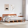 VidaXL Cadru de pat fără saltea, maro ceruit 180x200 cm lemn masiv pin 3302305
