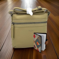 Pachet tip Set cadou pentru femei: Gentuta de Umar David Jones,Paris si Portcard Piele Naturala