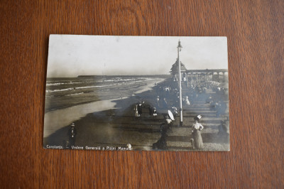 CP Constanta vedere generala a Plajei Mamaia 1909 foto