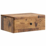 vidaXL Dulap de noapte suspendat Lemn vechi 49 x 34,5 x 20 cm 899141