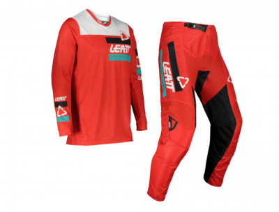 Echipament Tricou+Pantaloni Enduro MX Leatt Red foto