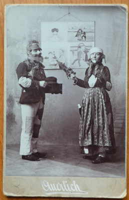 Foto pe carton , Atelier Auerlich , Sibiu , Hermannstadt , Scena , de secol 19 foto