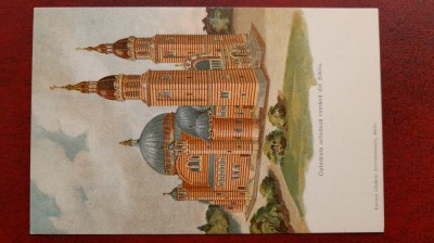 Sibiu Catedrala ortodoxa romana cromo lito C.P. necirc. foto
