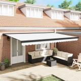 Cumpara ieftin Cortina Retractabilă Alb 500 &times;300 cm Stofă și Metal