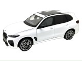 Macheta BMW X5 M Competition LCI 1:18 replica metal alba vireaza rotile deschide toate usile si capotele