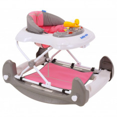 Premergator si balansoar Baby Mix J-888 Grey/Pink foto