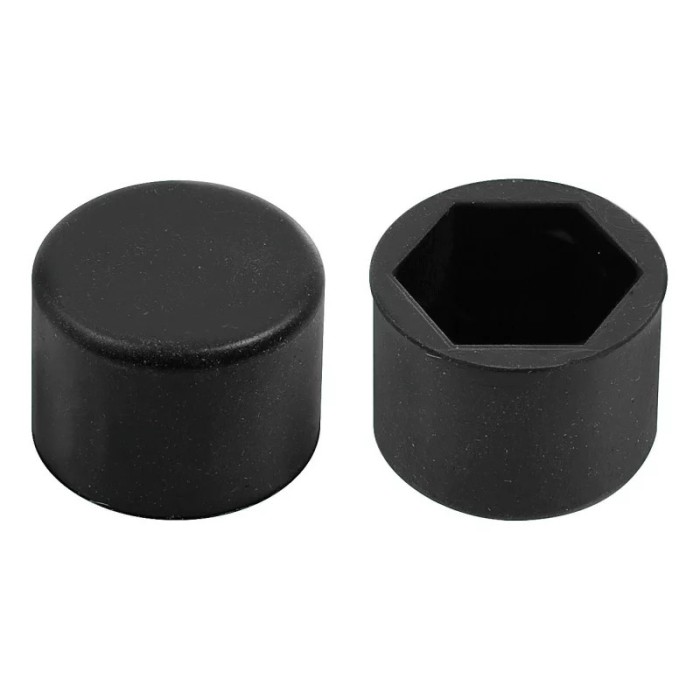 Ornamente prezoane silicon 20buc - Hex 19mm - Negru Garage AutoRide