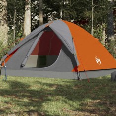 vidaXL Cort de camping cupolă 3 persoane, portocaliu, impermeabil