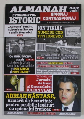 ALMANAH 2022 , EVENIMENTUL ISTORIC , NUMARUL 58 , DECEMBRIE 2022 - IANUARIE 2023 foto