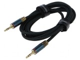 Cablu Jack 3,5mm mufă din ambele părţi 2m aurit