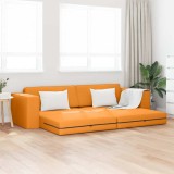 Canapea Pat 2 &icirc;n 1 Galben &Icirc;nchis 245x150x60.5 cm Țesătură