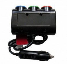 Incarcator auto 120 W 12 V / 24 V 2 porturi USB foto