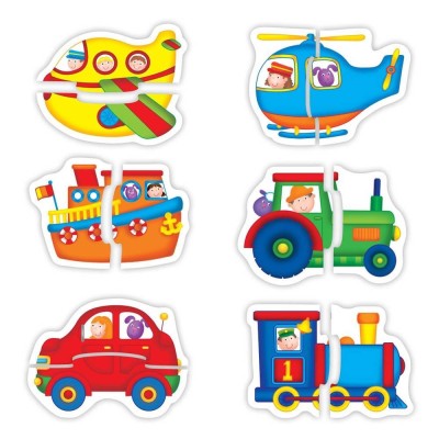 Baby Puzzles: Set de 6 puzzle-uri Transport - 2 piese foto