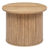 Masa de cafea Atmosphera Createur d&amp;apos;interieur Colva, rotunda 60x45 cm, MDF bej, baza canelata Household NewTrend