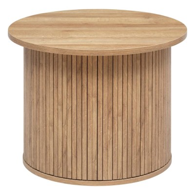 Masa de cafea Atmosphera Createur d&amp;amp;apos;interieur Colva, rotunda 60x45 cm, MDF bej, baza canelata foto