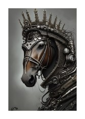 Sticker decorativ, Cal, Gri, 85 cm, 6336ST foto