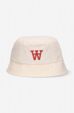 Wood Wood pălărie din bumbac Dex culoarea bej, bumbac 10280802.7083-OFFWHI
