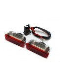 Lampi cu LED Portiera Fata VW, SEAT, SKODA Alb/Rosu, Xenon Bright