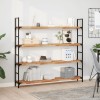 VidaXL Rafturi suspendate 2 buc. 140x20x4cm lemn masiv acacia netratat 3279596