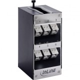 Cutie cu 6 x keystone Cat.6A montare perete/DIN rail, InLine IL76203O