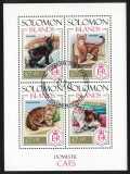 INSULELE SOLOMON 2013 - Fauna, Pisici domestice / set complet - colita + bloc