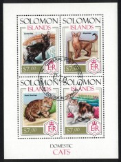 INSULELE SOLOMON 2013 - Fauna, Pisici domestice / set complet - colita + bloc