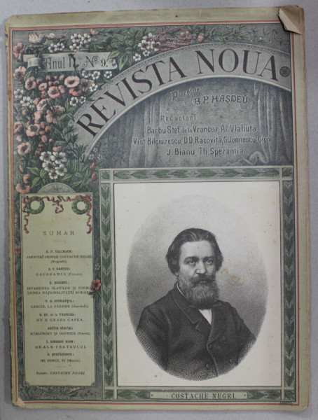 REVISTA NOUA , DIRECTOR B.P. HASDEU , ANUL II , NR. 9 , OCTOMBRIE , 1889