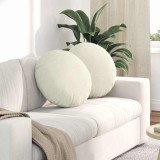 vidaXL Perne de Șezut 2 pcs Crem &Oslash; 40 x 13 cm Catifea 42014183