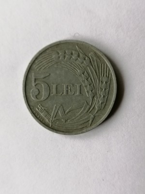 5 lei 1942 xf.romania.zinc foto