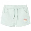 Pantaloni scurți de copii cu șnur, verde mentă deschis combinat, 140, vidaXL
