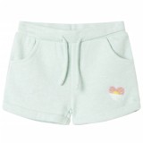 Cumpara ieftin Pantaloni scurți de copii cu șnur, verde mentă deschis combinat, 140