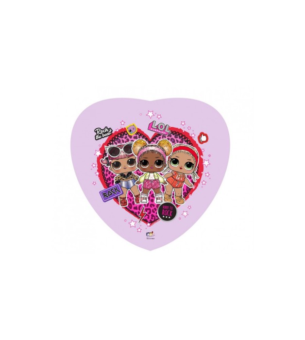 Balon folie, model inimioara Lol Rock, 46 cm