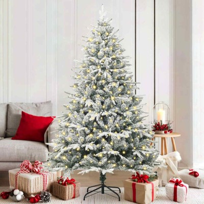 vidaXL Pom de Crăciun artificial pre-iluminat Verde 180 cm PVC și PE 3395393 foto