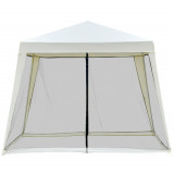 Outsunny Pavilion de Grădină Impermeabil cu Plasă Anti-Ț&acirc;nțari, Design Elegant, Bej, 3x3x2.35m | Aosom Romania