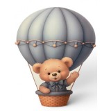 Figurină Ursuleț &icirc;n Balon Aerian - Decor Botez Băiețel