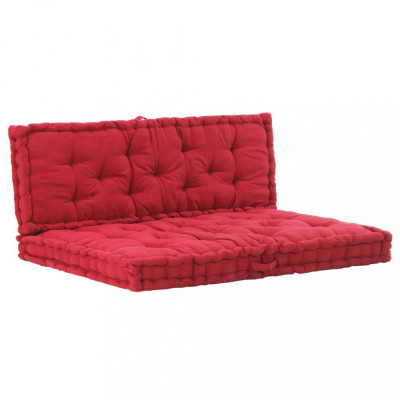 Perne pentru canapea din paleti, 2 buc., rosu burgund, bumbac GartenMobel Dekor foto