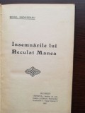 Insemnarile lui Reculai Manea-Mihail Sadoveanu
