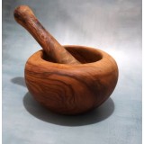 Mojar cu pistil Rotund din lemn de măslin
