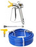 Cumpara ieftin Kit Pistol airless pentru aparat de zugravit adaptor 25cm furtun de15m KSG02 CH132