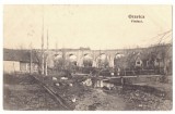 516 - ORAVITA, Caras, Train on the bridge, Romania - old postcard - used - 1908