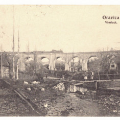 516 - ORAVITA, Caras, Train on the bridge, Romania - old postcard - used - 1908
