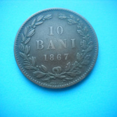 HOPCT ROMANIA 10 BANI 1867 HEATON [ 2 ]