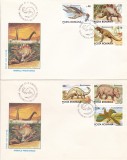 ROMANIA 1993 LP 1319 ANIMALE PREISTORICE SERIE FDC, Stampilat