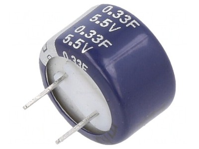 Supercondensator THT 330mF 5.5V 13.5x8.3mm foto