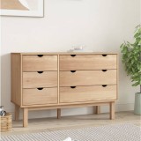 vidaXL Comodă cu sertar, 113,5x39,5x73 cm, lemn masiv de pin